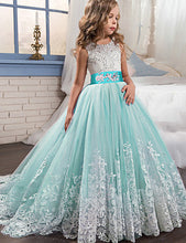 Princess Gown with Lace Applique Details - House of Okara