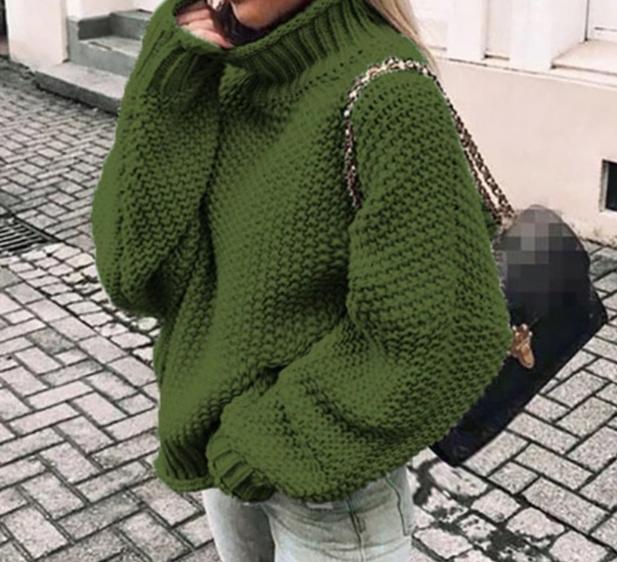 Oversized Turtleneck Knitted Sweater – House of Okara